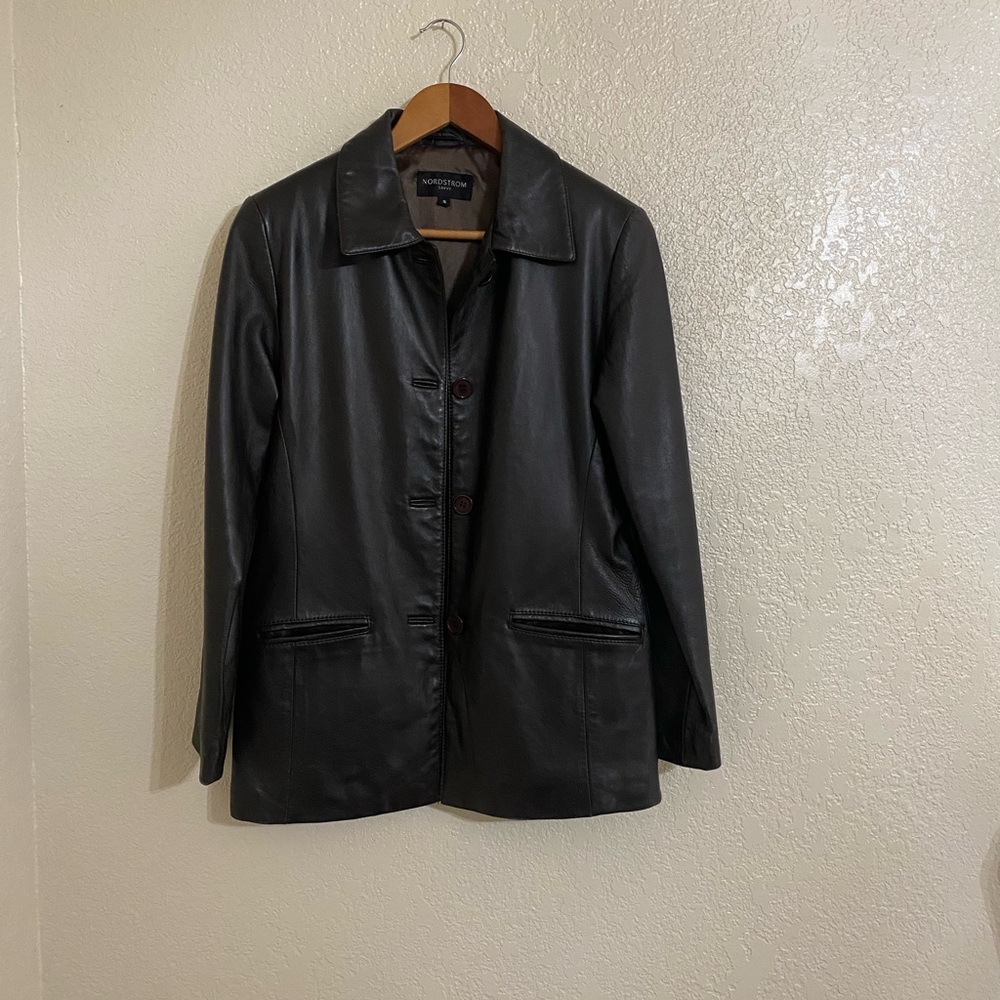 Vintage Dark Brown leather Jacket
